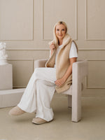 Merino Weste ''Wave'' Beige