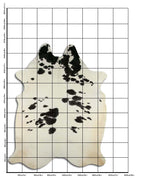 Schwarz-Weißes Kuhfell XXL