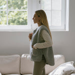 Merino Weste ''Island'' Grau