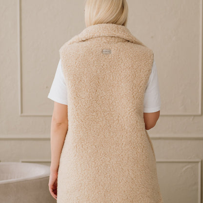 Merino Weste ''Wave'' Beige