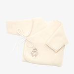 Babyjacke „Schaf“ mit Stickerei; ecru