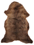 Mehrfarbiges britisches Lammfell, ca. 115 × 60 cm, von oben fotografiert: genau das Fell, das Sie erhalten