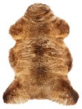Mehrfarbiges britisches Lammfell, ca. 115 × 65 cm, von oben fotografiert: genau das Fell, das Sie erhalten