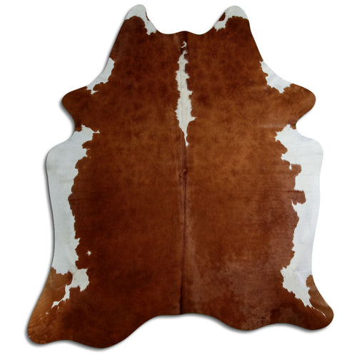 Braun-Weißes Kuhfell XXL