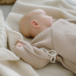 Babyjacke „Schaf“ mit Stickerei; beige